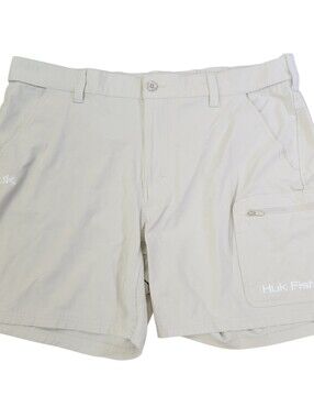 Huk Performance Fishing Shorts Mens XXL Tan Performance Stretch Vented Outdoors
